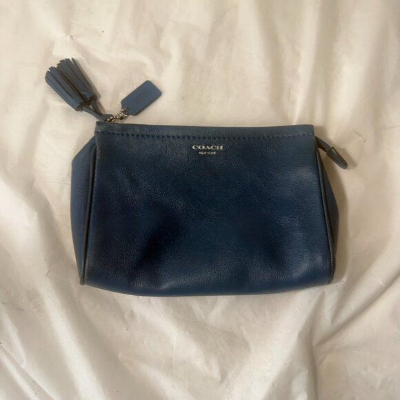 Coach Vintage Navy Blue Clutch - Picture 11 of 13